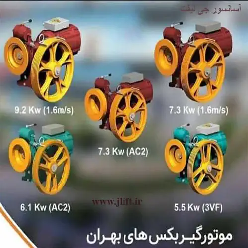 موتور آسانسور ایرانی بهران لیفت 9/2 کیلو وات